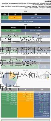 英格兰vs冰岛世界杯预测分析,英格兰vs冰岛世界杯预测分析报告