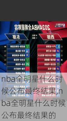 nba全明星什么时候公布最终结果,nba全明星什么时候公布最终结果的