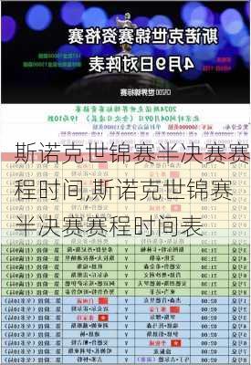 斯诺克世锦赛半决赛赛程时间,斯诺克世锦赛半决赛赛程时间表