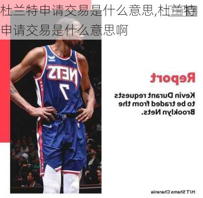 杜兰特申请交易是什么意思,杜兰特申请交易是什么意思啊