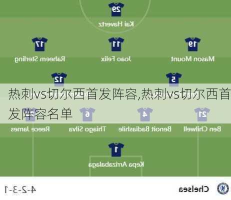 热刺vs切尔西首发阵容,热刺vs切尔西首发阵容名单