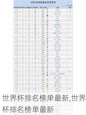 世界杯排名榜单最新,世界杯排名榜单最新