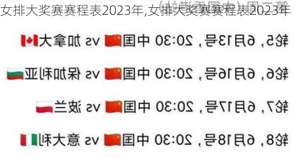 女排大奖赛赛程表2023年,女排大奖赛赛程表2023年