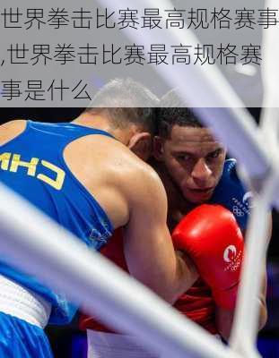 世界拳击比赛最高规格赛事,世界拳击比赛最高规格赛事是什么