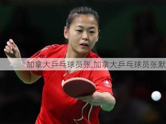 加拿大乒乓球员张,加拿大乒乓球员张默