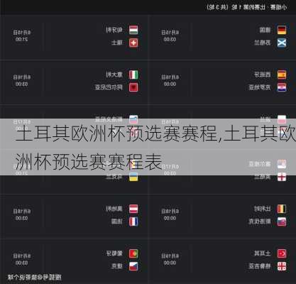 土耳其欧洲杯预选赛赛程,土耳其欧洲杯预选赛赛程表