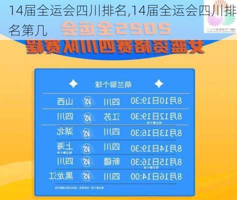 14届全运会四川排名,14届全运会四川排名第几