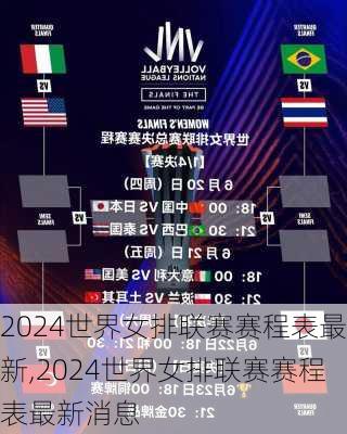2024世界女排联赛赛程表最新,2024世界女排联赛赛程表最新消息