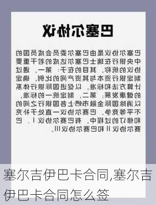 塞尔吉伊巴卡合同,塞尔吉伊巴卡合同怎么签