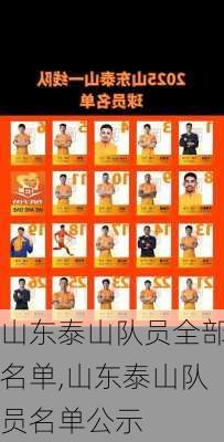 山东泰山队员全部名单,山东泰山队员名单公示