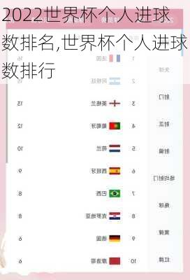 2022世界杯个人进球数排名,世界杯个人进球数排行