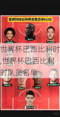 世界杯巴西比利时,世界杯巴西比利时队员名单