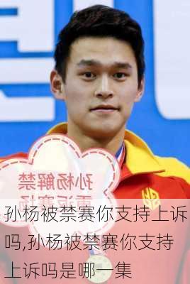孙杨被禁赛你支持上诉吗,孙杨被禁赛你支持上诉吗是哪一集