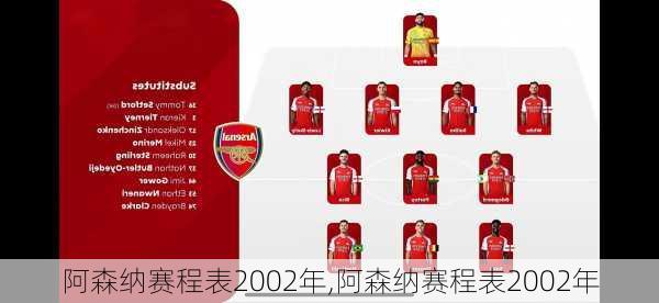 阿森纳赛程表2002年,阿森纳赛程表2002年