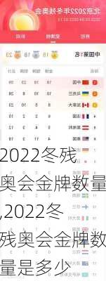 2022冬残奥会金牌数量,2022冬残奥会金牌数量是多少