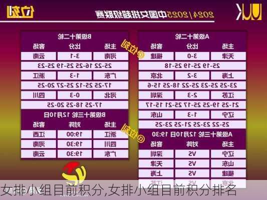 女排小组目前积分,女排小组目前积分排名