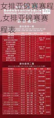 女排亚锦赛赛程,女排亚锦赛赛程表